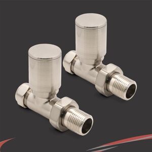 Nwt Direct Radiator Towel Rail Valves Straight Brushed Nickel Standard Lockshield (Pair) Nwt Direct Radiator Towel Rail Valves Straight Brushed Nickel Standard Lockshield (Pair)