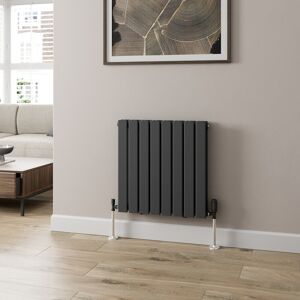 Radilux Anthracite Designer Radiator Horizontal Flat Panel Double Panel Rad 600x608mm Radilux Anthracite Designer Radiator Horizontal Flat Panel Double Panel Rad 600x608mm