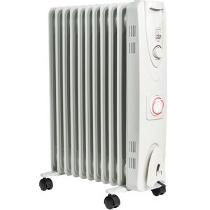 Mylek Oil Filled Radiator Heater 2.5kw Electric Portable Timer Thermostat Mylek Oil Filled Radiator Heater 2.5kw Electric Portable Timer Thermostat
