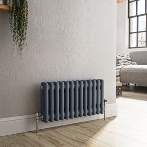 Reggio Anthracite Horizontal Double Column Traditional Radiator 3 Hcd13-300-Dgct Reggio Anthracite Horizontal Double Column Traditional Radiator 3 Hcd13-300-Dgct