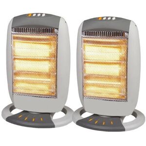Fame 2 X Portable Electric Oscillating Halogen Heater 1200w 3 Heat Setting Hot Heat Fame 2 X Portable Electric Oscillating Halogen Heater 1200w 3 Heat Setting Hot Heat