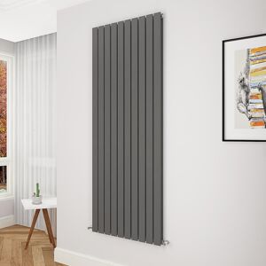 Aica Flat Panel Radiator Vertical Central Heating Rad 1800x680mm Double Anthracite Aica Flat Panel Radiator Vertical Central Heating Rad 1800x680mm Double Anthracite