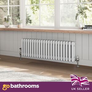 Go Bathrooms Traditional White Horizontal Radiator Triple Panel 3 Column 22 Bars 300 X 1010mm Go Bathrooms Traditional White Horizontal Radiator Triple Panel 3 Column 22 Bars 300 X 1010mm