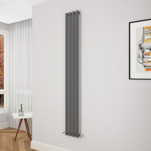 Aica Oval Column Radiator Vertical Central Heating Rad 1800x236mm Single Anthracite Aica Oval Column Radiator Vertical Central Heating Rad 1800x236mm Single Anthracite