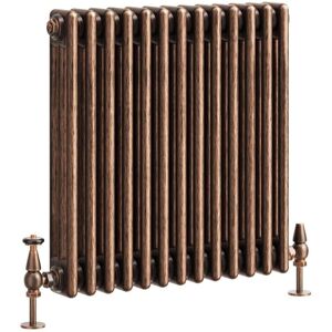 Go Bathrooms Traditional 3 Column Radiator Aged Copper Central Horizontal Rad 600 X 605mm Go Bathrooms Traditional 3 Column Radiator Aged Copper Central Horizontal Rad 600 X 605mm