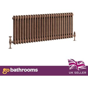 Go Bathrooms Traditional 2 Column Radiator Copper Central Horizontal Radiator 400 X 1190mm Go Bathrooms Traditional 2 Column Radiator Copper Central Horizontal Radiator 400 X 1190mm