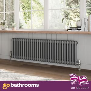 Go Bathrooms Grey Double Radiator Traditional Horizontal 2 Column Panel Rad 400 X 1370mm Go Bathrooms Grey Double Radiator Traditional Horizontal 2 Column Panel Rad 400 X 1370mm
