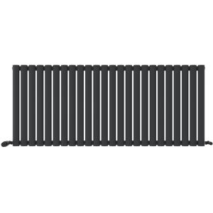 Ibathuk Radiator Horizontal Single Panel Oval Columns Modern Anthracite Grey 600x1440mm Ibathuk Radiator Horizontal Single Panel Oval Columns Modern Anthracite Grey 600x1440mm