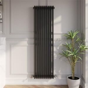 Park Lane Traditional Vertical Colosseum Triple Bar Column Radiator Black - 1600 X 470mm Park Lane Traditional Vertical Colosseum Triple Bar Column Radiator Black - 1600 X 470mm
