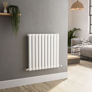 Sorrento White Horizontal Oval Designer Radiator 600x590mm Single P Hs10-600-Wco Sorrento White Horizontal Oval Designer Radiator 600x590mm Single P Hs10-600-Wco