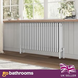 Go Bathrooms Traditional White Horizontal Radiator Quad Panel 4 Column 22 Bars 600 X 1010mm Go Bathrooms Traditional White Horizontal Radiator Quad Panel 4 Column 22 Bars 600 X 1010mm