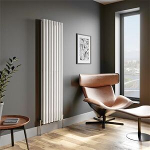 Duratherm Vertical Oval Tube Double Panel Designer Radiator - 1800 X 480mm White 16 Tubes Duratherm Vertical Oval Tube Double Panel Designer Radiator - 1800 X 480mm White 16 Tubes