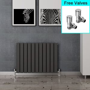 Elegant Horizontal Radiator Anthracite Single Flat Panel Heating Rad 600x836 With Valve Elegant Horizontal Radiator Anthracite Single Flat Panel Heating Rad 600x836 With Valve
