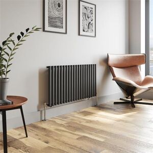 Radilux Horizontal Oval Tube Single Panel Designer Radiator 600x1200mm Grey 20 Tubes Radilux Horizontal Oval Tube Single Panel Designer Radiator 600x1200mm Grey 20 Tubes