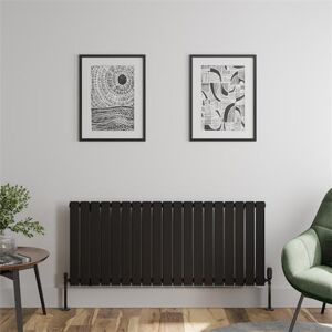 Radilux Horizontal Single Flat Panel Designer Radiator - 600 X 1440mm Black 19 Tubes Radilux Horizontal Single Flat Panel Designer Radiator - 600 X 1440mm Black 19 Tubes