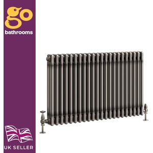 Go Bathrooms Traditional 3 Column Radiator Raw Metal Central Horizontal Radiator 600 X 1010mm Go Bathrooms Traditional 3 Column Radiator Raw Metal Central Horizontal Radiator 600 X 1010mm