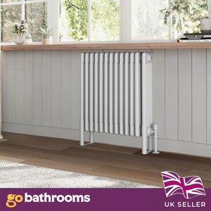 Go Bathrooms Traditional White Horizontal Radiator Quad Panel 4 Column 13 Bars 600 X 605mm Go Bathrooms Traditional White Horizontal Radiator Quad Panel 4 Column 13 Bars 600 X 605mm