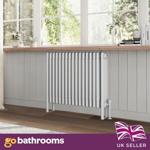 Go Bathrooms Traditional White Horizontal Radiator Quad Panel 4 Column 17 Bars 600 X 785mm Go Bathrooms Traditional White Horizontal Radiator Quad Panel 4 Column 17 Bars 600 X 785mm