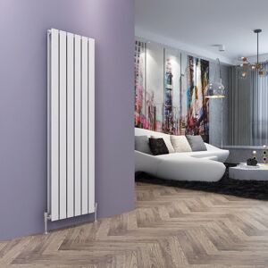 Elegant Vertical Designer Radiator 1600 X 452mm White Double Flat Panel Heating Rads Elegant Vertical Designer Radiator 1600 X 452mm White Double Flat Panel Heating Rads