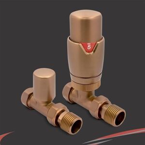 Nwt Direct Trv Radiator Valves Thermostatic Brushed Bronze Straight Set Towel Rails (Pair) Nwt Direct Trv Radiator Valves Thermostatic Brushed Bronze Straight Set Towel Rails (Pair)
