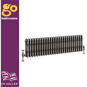 Go Bathrooms Traditional 3 Column Radiator Raw Metal Central Horizontal Radiator 300 X 1190mm Go Bathrooms Traditional 3 Column Radiator Raw Metal Central Horizontal Radiator 300 X 1190mm
