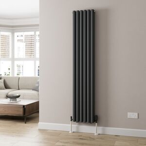 Radilux Anthracite Designer Radiator Vertical Oval Column Double Panel Rad 1800x360mm Radilux Anthracite Designer Radiator Vertical Oval Column Double Panel Rad 1800x360mm