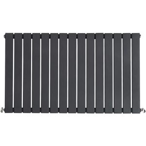 Plumb Galaxy Horizontal Designer Radiator Flat Panel Modern Single Anthracite 600 X 1020mm Plumb Galaxy Horizontal Designer Radiator Flat Panel Modern Single Anthracite 600 X 1020mm