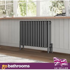 Go Bathrooms Traditional Grey Horizontal Radiator Quad Panel 4 Column 17 Bars 600 X 785mm Go Bathrooms Traditional Grey Horizontal Radiator Quad Panel 4 Column 17 Bars 600 X 785mm