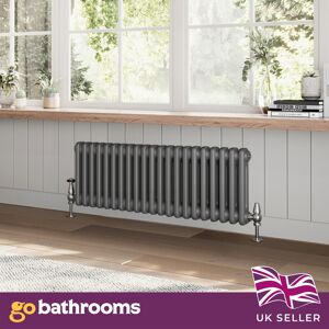 Go Bathrooms Grey Double Radiator Traditional Horizontal 2 Column Panel Rad 300 X 1010mm Go Bathrooms Grey Double Radiator Traditional Horizontal 2 Column Panel Rad 300 X 1010mm