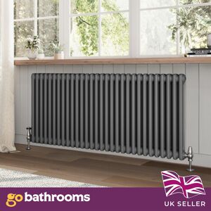 Go Bathrooms Grey Double Radiator Traditional Horizontal 2 Column Panel Rad 600 X 1370mm Go Bathrooms Grey Double Radiator Traditional Horizontal 2 Column Panel Rad 600 X 1370mm
