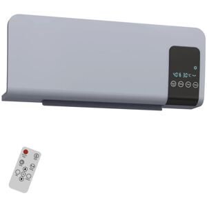 Homcom 2000w Wall Mounted Ceramic Heater With Remote Control For Home Grey New Homcom 2000w Wall Mounted Ceramic Heater With Remote Control For Home Grey New