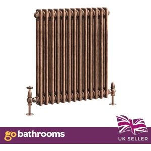Go Bathrooms Traditional 2 Column Radiator Copper Central Horizontal Radiator 600 X 605mm Go Bathrooms Traditional 2 Column Radiator Copper Central Horizontal Radiator 600 X 605mm
