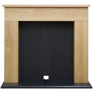 Adam Innsbruck Stove Fireplace In Oak & Black, 45 Inch Adam Innsbruck Stove Fireplace In Oak & Black, 45 Inch