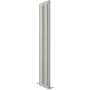 Ibathuk Radiator Vertical 2 Column Traditional Design Heating White 1800 X 380mm Ibathuk Radiator Vertical 2 Column Traditional Design Heating White 1800 X 380mm