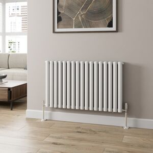 Radilux Horizontal 600 X 1020mm Radiator Double Panel Oval Tube Column White Modern Radilux Horizontal 600 X 1020mm Radiator Double Panel Oval Tube Column White Modern