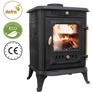 Home-Galaxy Eco Design Cast Iron 7kw Multifuel Stove Log Burner Fireplace Defra Approved Home-Galaxy Eco Design Cast Iron 7kw Multifuel Stove Log Burner Fireplace Defra Approved