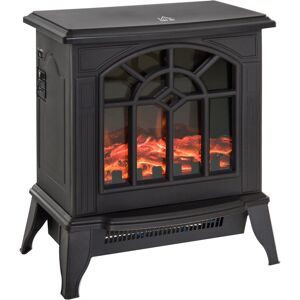 Homcom Freestanding Electric Fireplace Heater W/ Led Flame 1000w/2000w Black Homcom Freestanding Electric Fireplace Heater W/ Led Flame 1000w/2000w Black