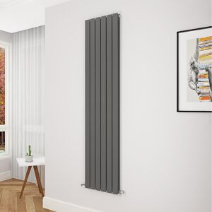 Aica Flat Panel Radiator Vertical Central Heating Rad 1800x408mm Double Anthracite Aica Flat Panel Radiator Vertical Central Heating Rad 1800x408mm Double Anthracite