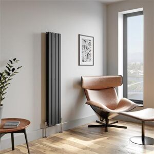 Radilux Vertical Double Flat Panel Designer Radiator - 1600 X 304mm Anthracite 8 Tubes Radilux Vertical Double Flat Panel Designer Radiator - 1600 X 304mm Anthracite 8 Tubes
