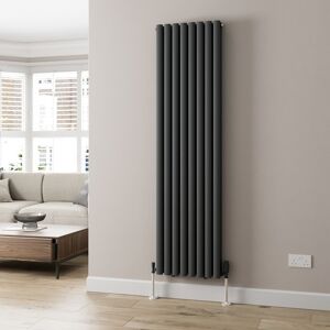 Radilux Anthracite Designer Radiator Vertical Oval Column Double Panel Rad 1800x480mm Radilux Anthracite Designer Radiator Vertical Oval Column Double Panel Rad 1800x480mm