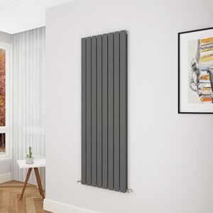 Aica Flat Panel Radiator Vertical Central Heating Rad 1600x544mm Double Anthracite Aica Flat Panel Radiator Vertical Central Heating Rad 1600x544mm Double Anthracite