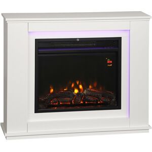 Homcom 1000w/2000w Inset Electric Fire And Mantel Reach Up To 30 M², White Homcom 1000w/2000w Inset Electric Fire And Mantel Reach Up To 30 M², White