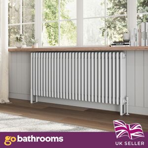 Go Bathrooms Traditional White Horizontal Radiator Quad Panel 4 Column 30 Bars 600 X 1370mm Go Bathrooms Traditional White Horizontal Radiator Quad Panel 4 Column 30 Bars 600 X 1370mm