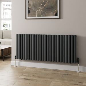 Radilux 600x1440mm Designer Radiator Horizontal Anthracite Oval Column Rads Single Panel Radilux 600x1440mm Designer Radiator Horizontal Anthracite Oval Column Rads Single Panel