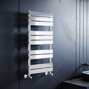 Elegant Towel Rail Radiator Designer Flat Panel Heated Bathroom Chrome 1000 X 500mm Elegant Towel Rail Radiator Designer Flat Panel Heated Bathroom Chrome 1000 X 500mm