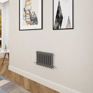 Aica Traditional Cast Iron Style Radiator Horizontal 300x425mm 2 Column Anthracite Aica Traditional Cast Iron Style Radiator Horizontal 300x425mm 2 Column Anthracite