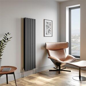 Radilux Vertical Double Flat Panel Designer Radiator - 1600 X 456mm Anthracite 12 Tubes Radilux Vertical Double Flat Panel Designer Radiator - 1600 X 456mm Anthracite 12 Tubes