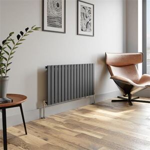 Radilux Horizontal Single Flat Panel Designer Radiator 600x1212mm Anthracite 16 Tubes Radilux Horizontal Single Flat Panel Designer Radiator 600x1212mm Anthracite 16 Tubes
