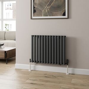 Radilux Horizontal Oval Column Designer Radiator Single Panel Rad Anthracite 600x780mm Radilux Horizontal Oval Column Designer Radiator Single Panel Rad Anthracite 600x780mm
