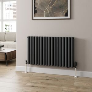 Radilux Anthracite Designer Radiator Horizontal Oval Column Double Panel Rad 600x1020mm Radilux Anthracite Designer Radiator Horizontal Oval Column Double Panel Rad 600x1020mm